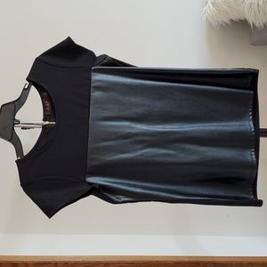 The Limited women's black faux leather top medium